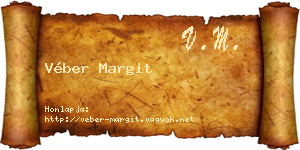 Véber Margit névjegykártya